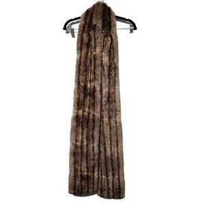 Long Vintage/Antique Handmade Muskrat Fur Shawl Cape Wrap Scarf